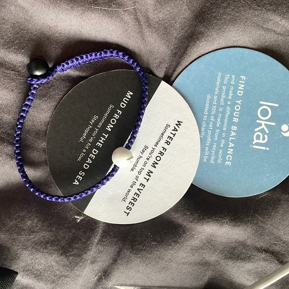 COPY - Lokai Bracelet in purple knotted string.